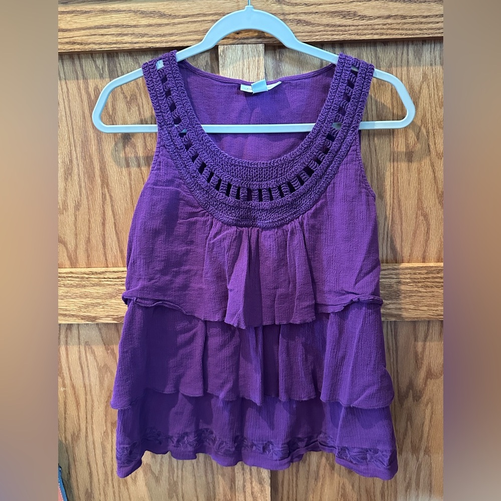 Tiered Cotton Gauze Tank Top